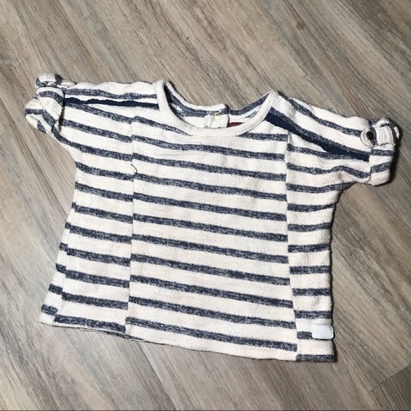 7 for all mankind girls knit striped box tee - Picture 1 of 5
